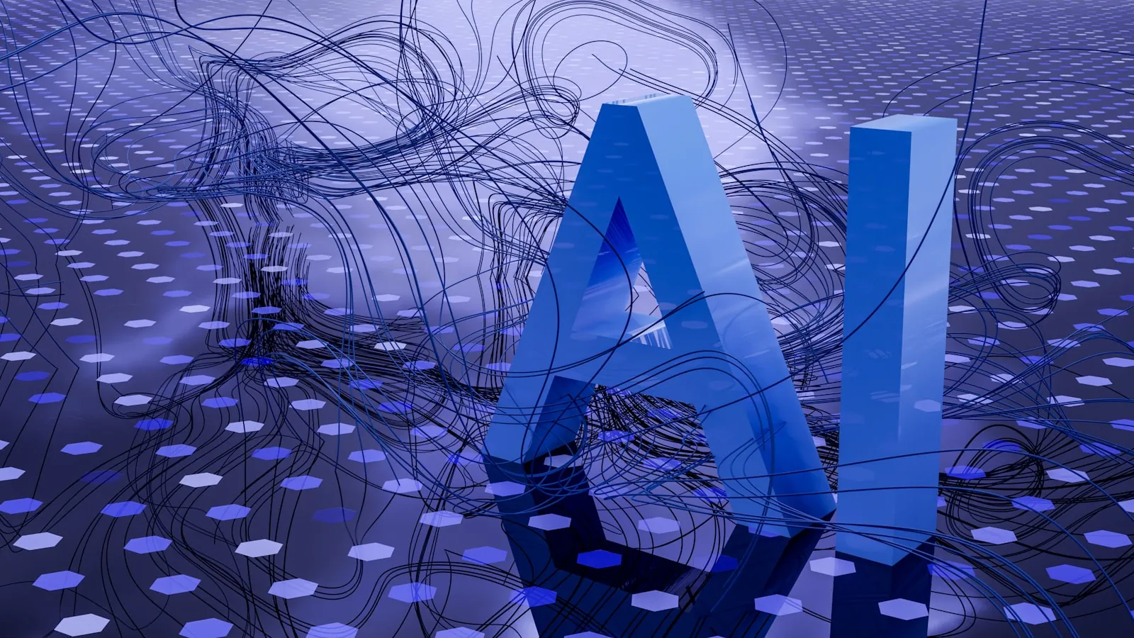 Abstract visualisation of a neural network